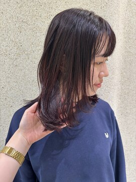 マイル 渋谷(mile) ブリーチなしカシスカラー