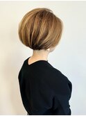 ○隠れ刈り上げショート ベージュ