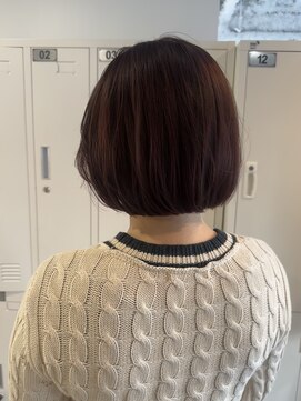 ホネン(honen) たぷっと広がりにくいボブ＊レッドブラウンカラー　薬院/天神