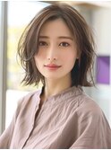 ☆オリーブグレーココアベージュ小顔クラゲヘアー/黒髪/髪質改善