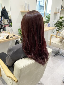 ブランシュ 南行徳店(BLANCHE) レッドカラー/レイヤーカット/ブリーチなしカラー