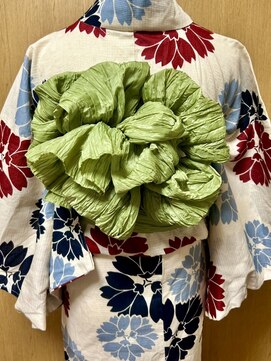 ヘアセットアップス(UP's) 『圧倒的ゆかた帯アレンジ♪シワ兵児帯バージョン』