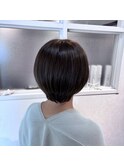ボブ/ショートボブ/丸みショートボブ/30代/40代