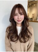韓国風小顔レイヤーロング[伊丹駅/髪質改善/白髪染め]