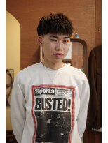 エディ(Edy)&nbsp;メンズ刈り上げスパイキーショートニュアンスパーマ眉毛カット