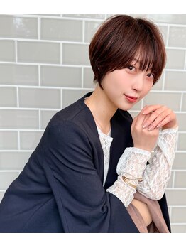 アンリー 四条烏丸店(Anree)の写真/髪質・骨格・クセに合わせ、襟足のラインにもこだわったカットで360度どこから見ても美しいショートに！