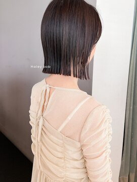 ヘアーエスクールシーユー 枚方T-SITE店(hair S.COEUR×Cu) 丸くないボブ/ヘイリーボブ/切りっぱなしボブ/大阪枚方美容室