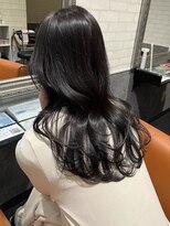 ルノン フィージュ(LUNON fieju)&nbsp;黒髪クラゲヘアーオリーブグレー小顔ココアベージュ