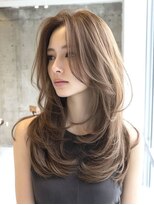 エレノア トーキョー 恵比寿(ELEANOAH TOKYO)&nbsp;前髪長めレイヤーカットデザインカラー、フェイスフレーミング