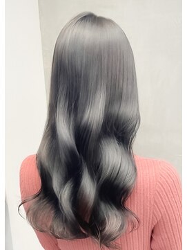 ヘアースタジオ アール(Hair Studio R) ハイトーン×アイスグレージュ×くびれロング透明感夏カラー