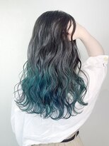VIM hair 西原店【ヴィム ヘアー】【10月中旬 OPEN（予定）】&nbsp;派手髪ツートーン系エメラルドグリーン