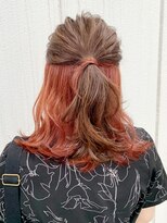 アイティー バイ アルバム 中野店(IT by ALBUM) インナーピンク_ハイライトカラーセミウェットウェーブ_ba301322