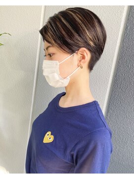 フロート 小阪店(float) マニッシュショート_マロンベージュ Aラインボブ かきあげ