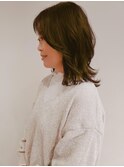 大人の美くびれレイヤーセミロング/ニュアンスカラー