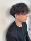 ツイストスパイラルパーマツーブロックメンズマッシュメンズヘア