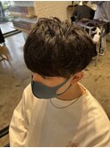 くせ毛活かしたマッシュ
