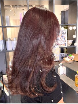 インク(inc) ピンクブラウン/波巻き/ブリーチなしダブルカラー