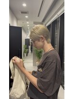 ゴートゥデイ 札幌Nix店(GO TODAY)&nbsp;ホワイトブロンド/ダウンカット/メンズ/ケアブリーチ