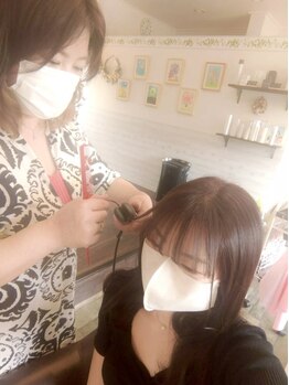 ヘアーサロンアイワ(hair salon Aiwa)の写真/毎日が忙しい方のために自宅でもお手軽にできるスタイルをご提案いたします☆