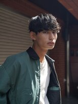 ツイストスパイラル波巻きスパイラルパーママッシュメンズヘア