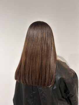 シェリッシュ ノース(Sheriche North) モテ髪ストレート×オレンジベージュ【ブリーチなし】