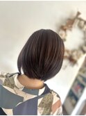 大人前下がりショートボブ