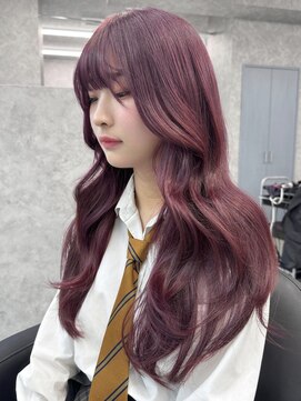 フォレスト 流山おおたかの森(Forest.) ブリーチを使わないダブルカラーでカシスカラー♪