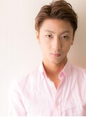 20代30代アップバング七三分けアースカラーメンズカットV上尾