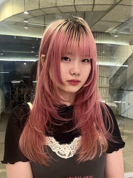 ダブ アオヤマ(DaB AOYAMA) ロングレイヤーカット顔まわりカット顔まわりレイヤー姫カット