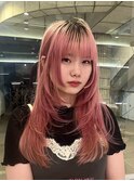 ロングレイヤーカット顔まわりカット顔まわりレイヤー姫カット