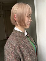アルテヘアー(arte HAIR)&nbsp;【arteHAIR】暖色ハイトーンベージュ/切りっぱなしボブ