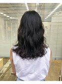 ロングパーマゆるふわパーマ毛先カールウェーブパーマ