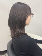 エニィ 清澄白河(enny) 前髪ありピンクブラウンミディアムヘア
