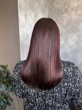 ウィート(wheat) ウル艶ストレート/ピンクボルドー