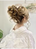 浴衣でご出勤アップヘア