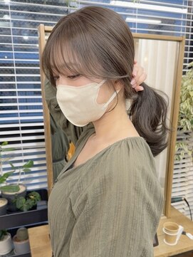 レル(lelu) 結んでも可愛い顔周り×オリーブベージュ