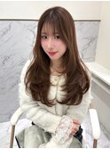 顔まわりレイヤー×ショコラベージュ