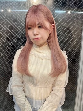 ムード(mood) ピンクミルクティー/髪質改善/ブリーチ/ピンクベージュ