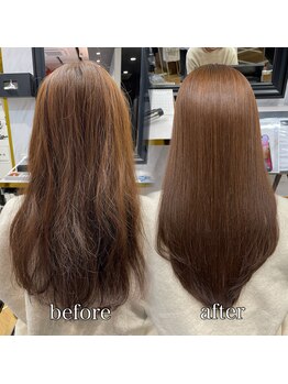 アム(AME)の写真/最近髪が決まらない方へ。広がり・うねり・パサつきに。美髪矯正で、乾かすだけでまとまる自然な艶髪へ。