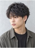 メンズ波巻きパーマ｜韓国風マッシュ
