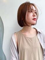 モリオ フロム ロンドン 大宮2号店(morio from London)&nbsp;【なかじま ひびき】オレンジベージュ×顎ラインボブ