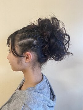 リミットヘアー 大在店(Remit hair) モヒカン風アップ