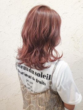 フロール(Flor) 【flor 戸塚】*くびれロブ+３Dカラー+ダスティピンク*