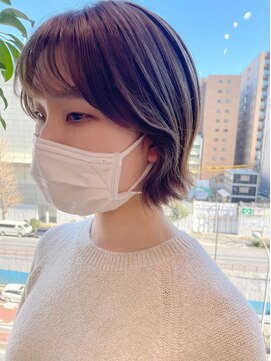 グーフィートーキョー 銀座(Goofy Tokyo) ぷつっとボブ/ダブルカラー/グレージュで透明感とやわらかさを