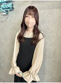 ピンクベージュ×韓国ヘア