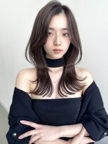 ヴェイン 渋谷(vain)&nbsp;★くびレイヤーエモージュ黒髪グレーベージュレイヤーロング