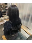 プルエクステ黒髪ロング