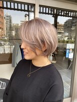 ミニム ヘアー(minim hair)&nbsp;【minim×日比】ショートボブ×シルバーホワイト