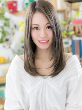 カバーヘア ブリス 上尾西口店(COVER HAIR bliss) 大人かわいいショコラアッシュ小顔セミディc5上尾20代30代40代