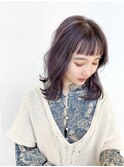 透明感イルミナカラー×顔まわりカット シースルーバング